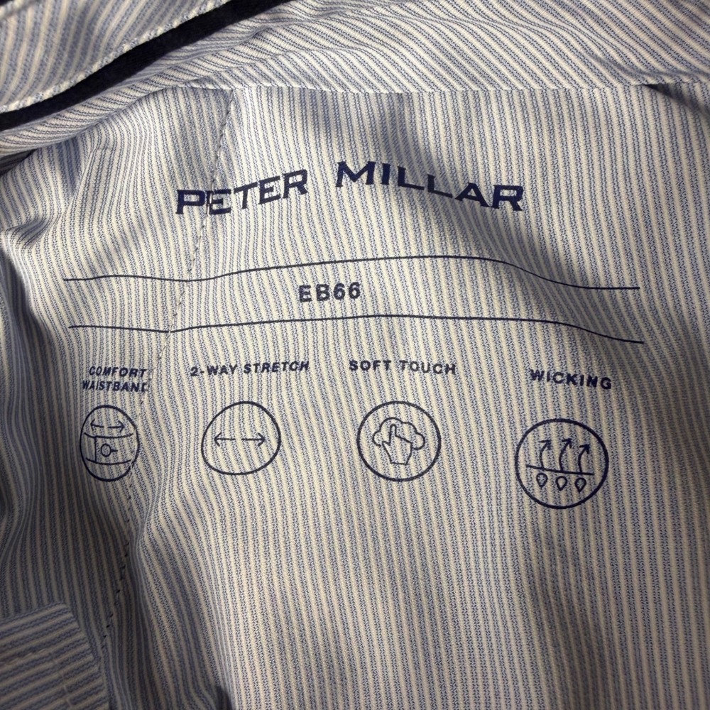 Peter Millar Mens 44R Navy Blue Flat Front Twill Dress Pants Trousers eb66 - Picture 10 of 11